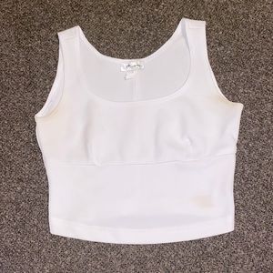 White cropped tank
